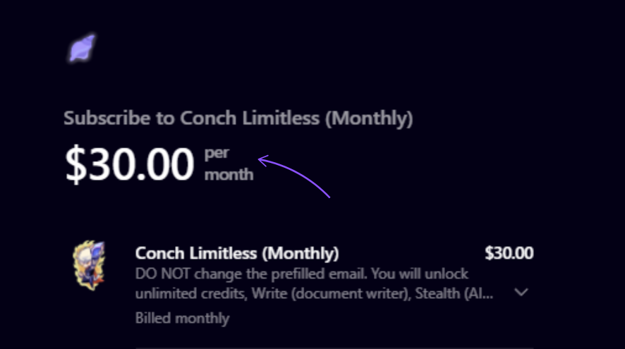 Conch AI pricing