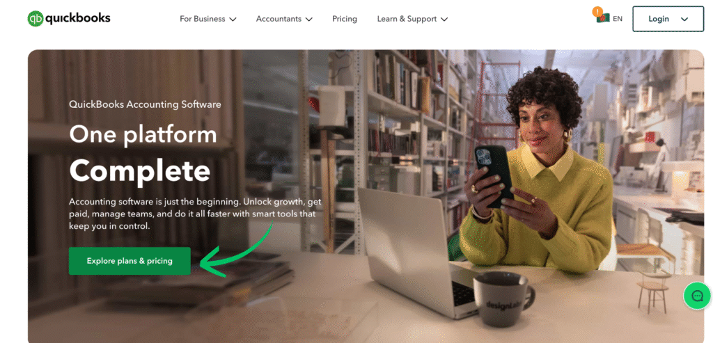 quickbooks homepage