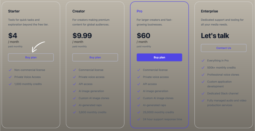 Uberduck AI Pricing