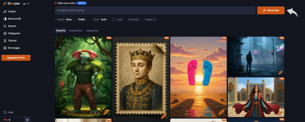 Craiyon AI Review 2026: Free AI Art Generator Worth It? 4 Craiyon homepage