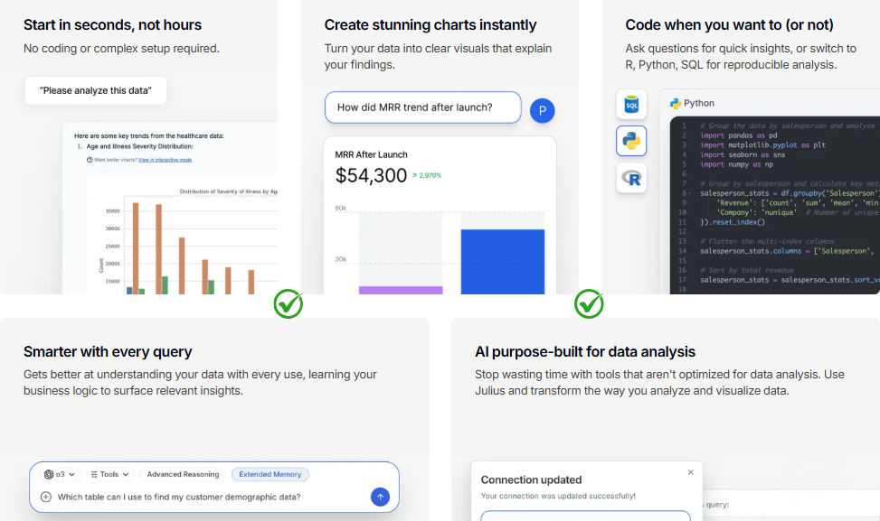Julius AI Top Benefits Image