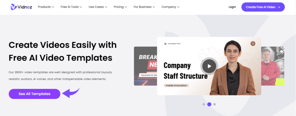 Vidnoz Huge Library of Templates