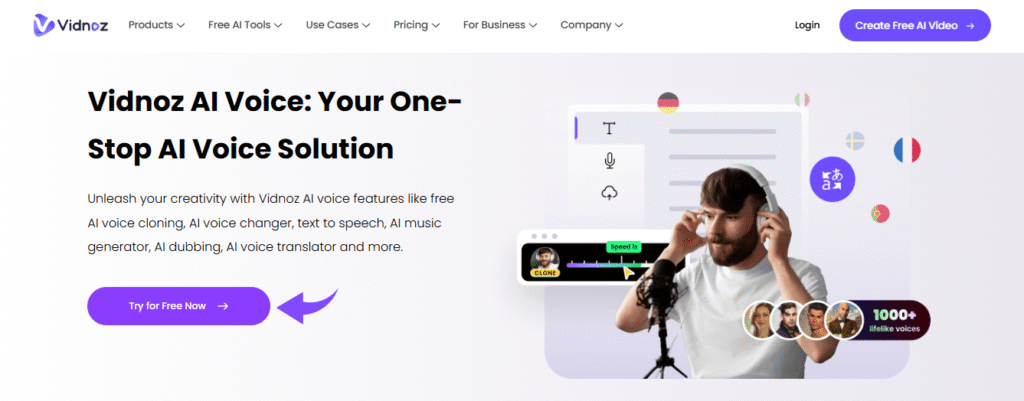 Vidnoz Realistic AI Voices