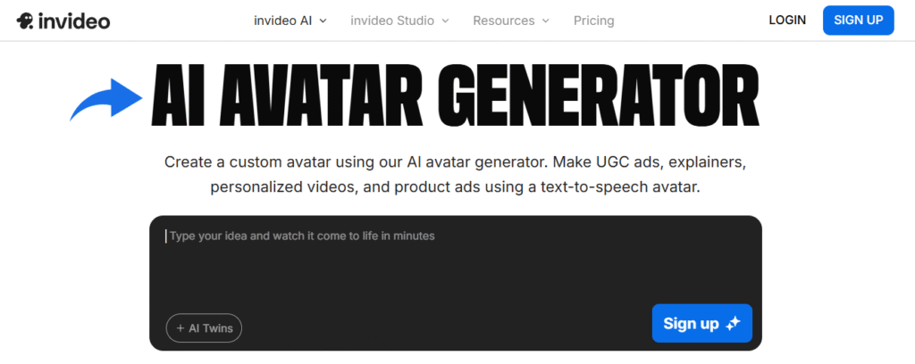 InVideo AI Avatar Generator