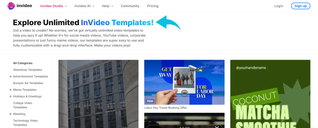 InVideo Template Library