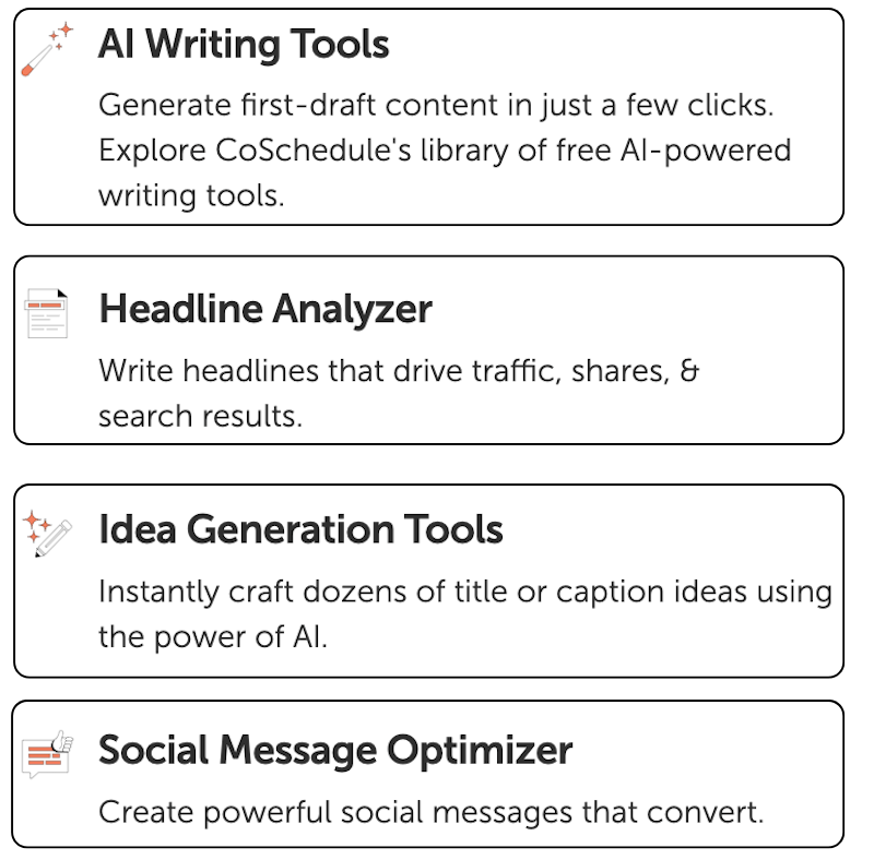 Best features of Coschedule