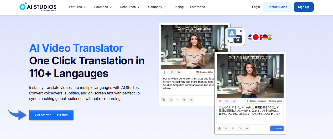 Deepbrain AI Video Translation