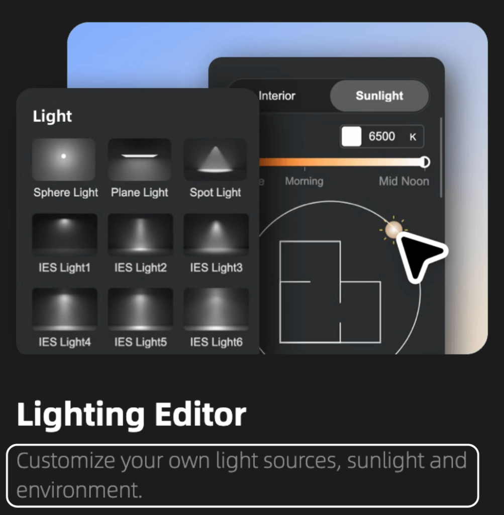 Lightning Editor of Homestyler