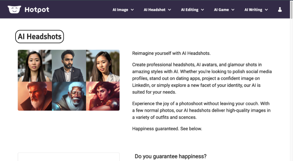 Hotpot AI AI Headshot Image