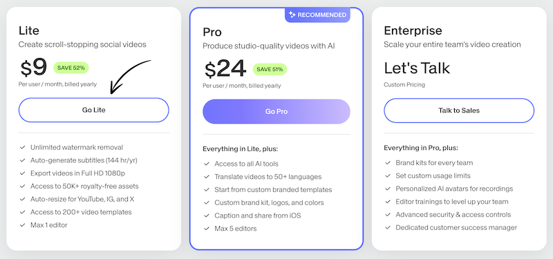 Veed Pricing