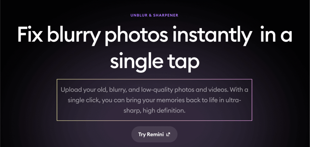 remini unblur & sharpener