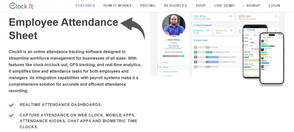 ClockIT Biometric Attendance