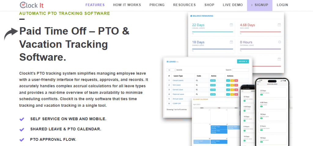 ClockIT PTO and Leave Management