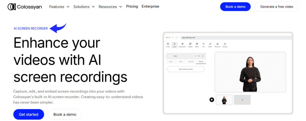 Colossyan Review in 2025: Best Video Creation Tool? 12 Colossyan AI SCREEN RECORDER