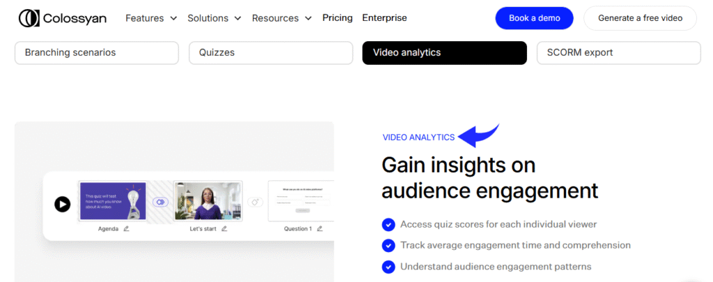 Colossyan Review in 2025: Best Video Creation Tool? 13 Colossyan VIDEO ANALYTICS