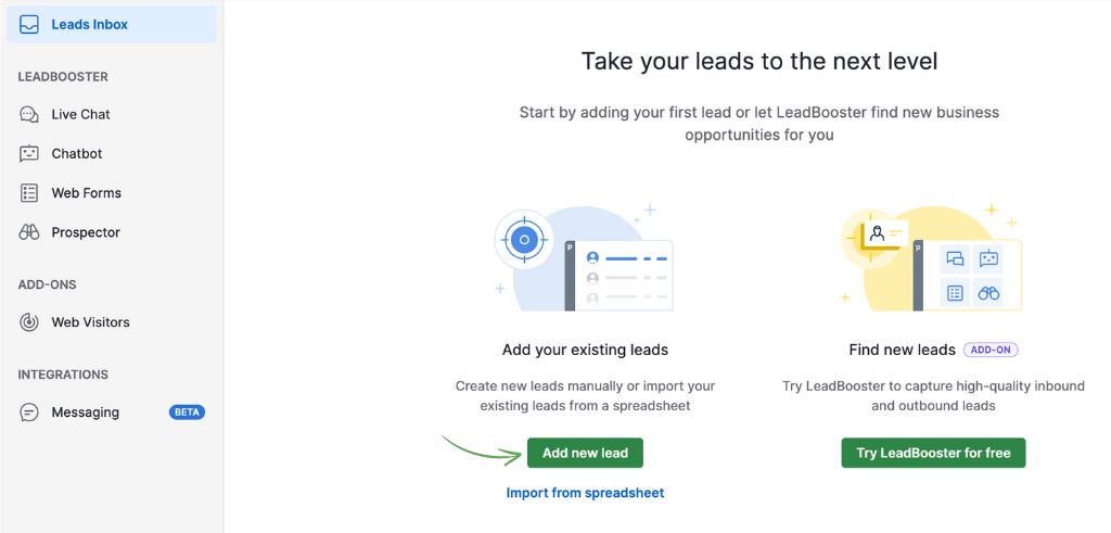 Leads feature of Pipedrive