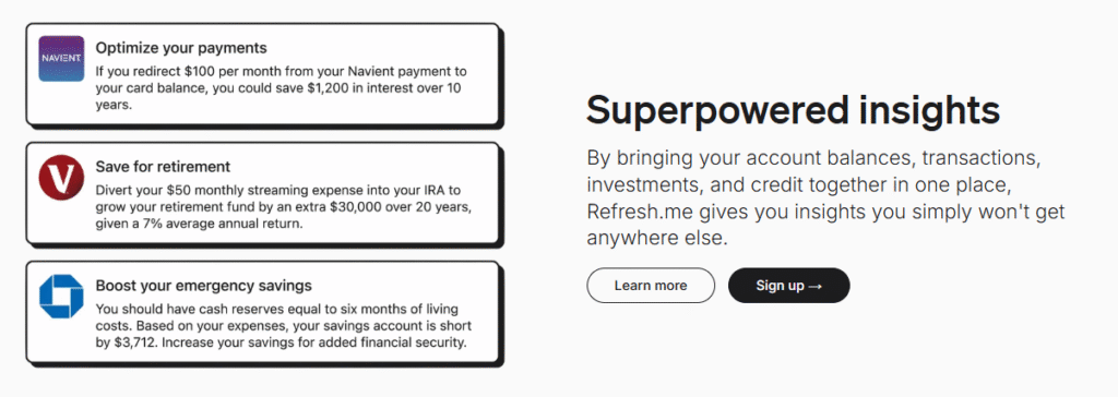 RefreshME Superpowered Insights