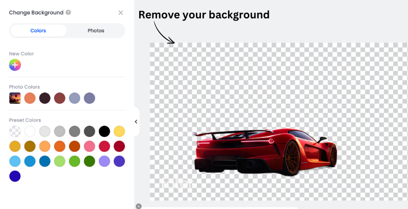 Remove your background with Fotor