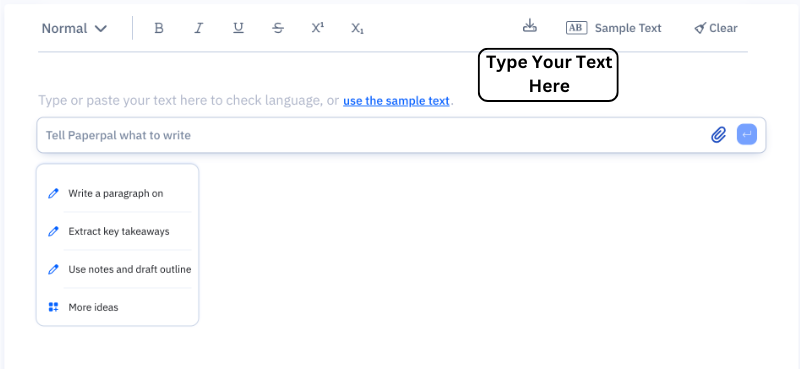 Type Your Text with Paperpal