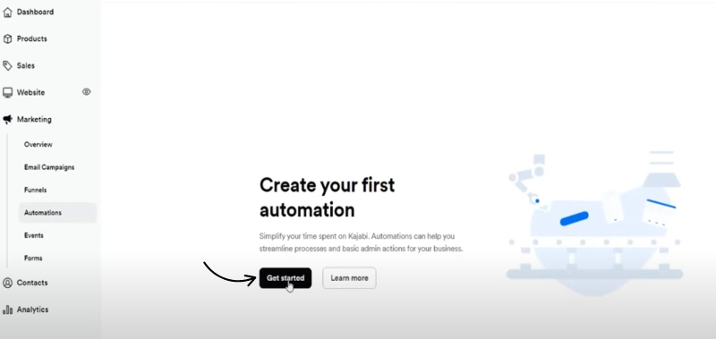 Create your automation with Kajabi