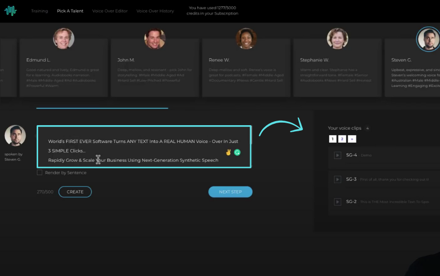 Synthesys voice clips