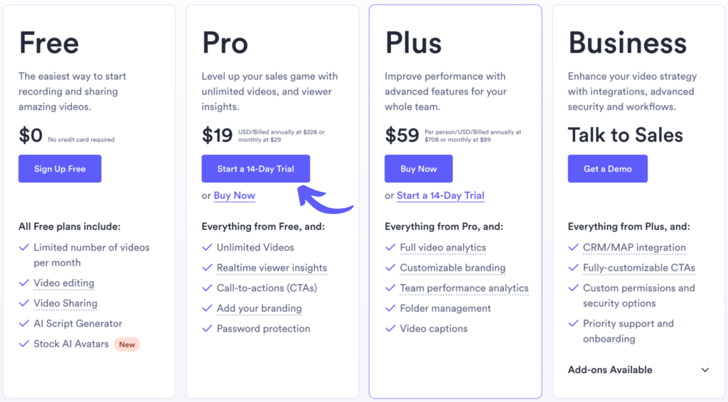 Vidyard pricing