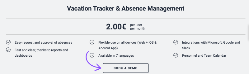 absence.io pricing