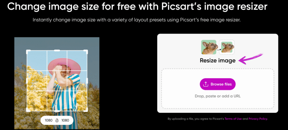 Picsart Image Resizer