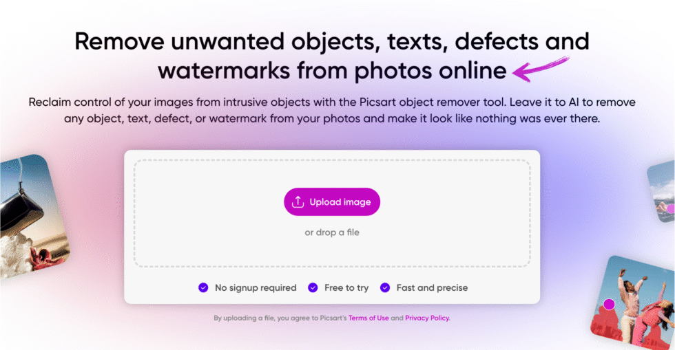 Picsart Object Remover