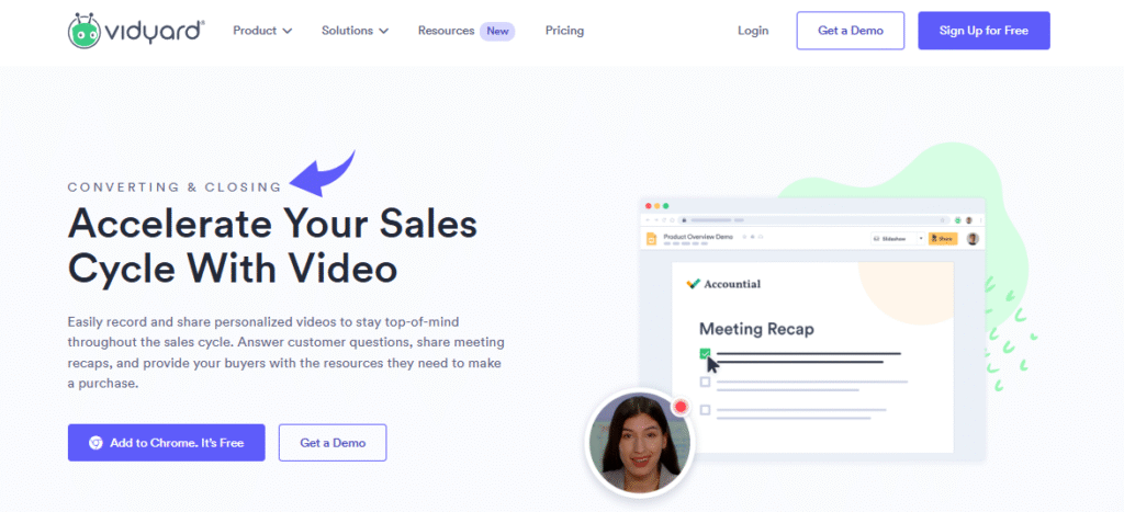 Vidyard Converting & Closing