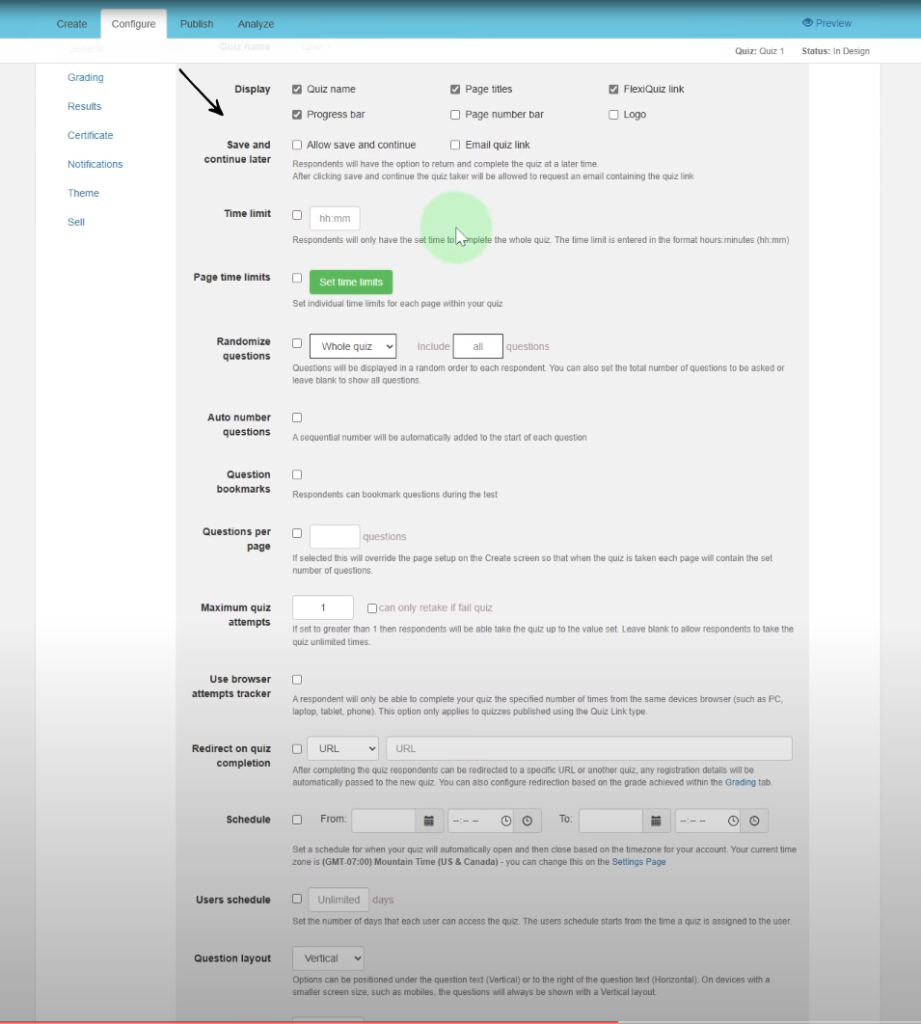 flexiquiz quiz creation