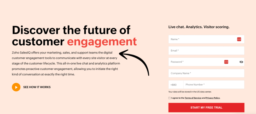 Zoho SalesIQ live chat