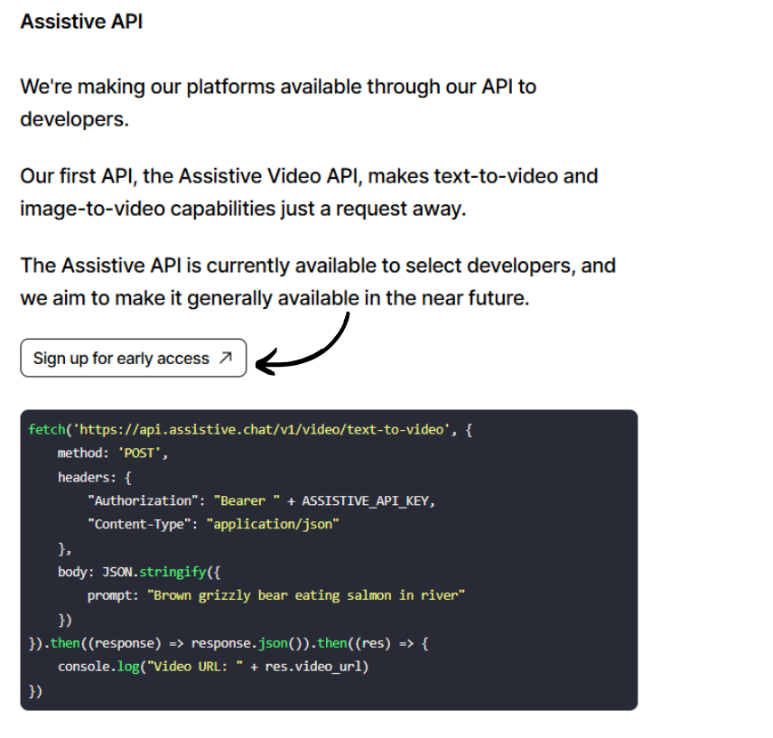 ASSISTIVE API