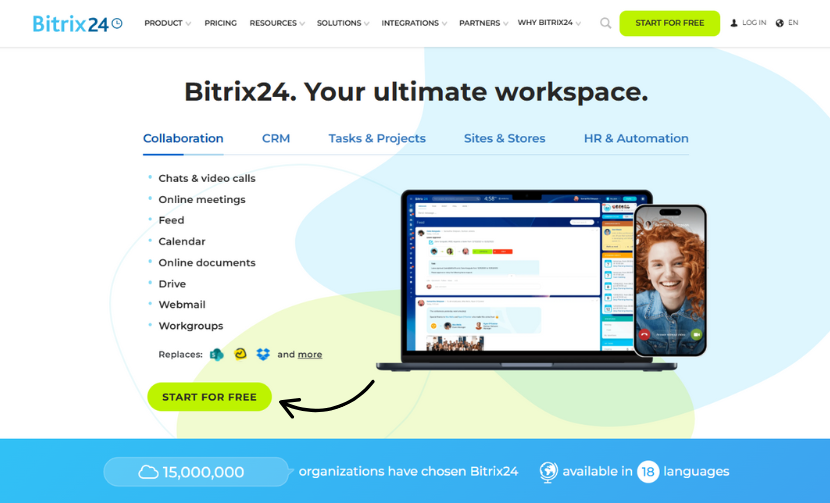 Bitrix24 Homepage