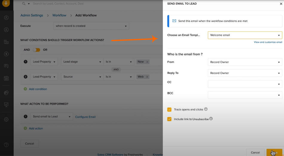 Freshsales Workflow