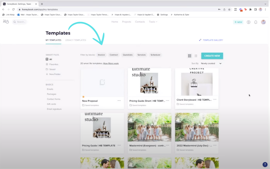 Honeybook Templates