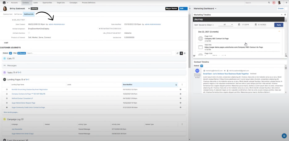 SugarCRM marketing automation