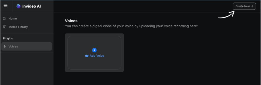 Add AI Voice in Invideo AI