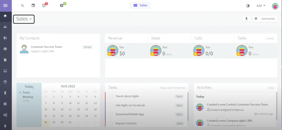 Agile CRM Personal Experience