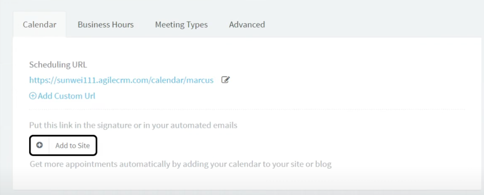 Agile CRM Online Calendar