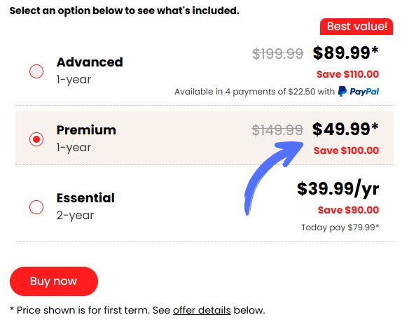 McAfee VPN pricing