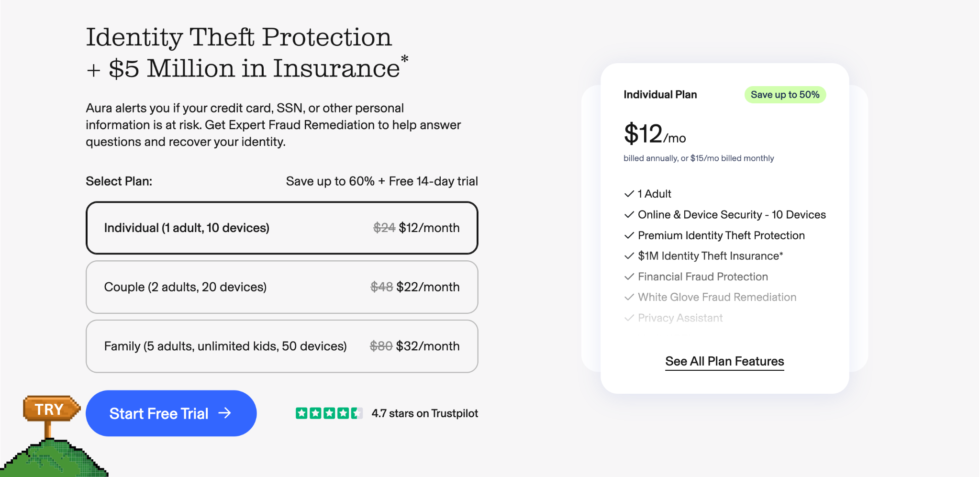 AuraVPN Identity Theft Protection