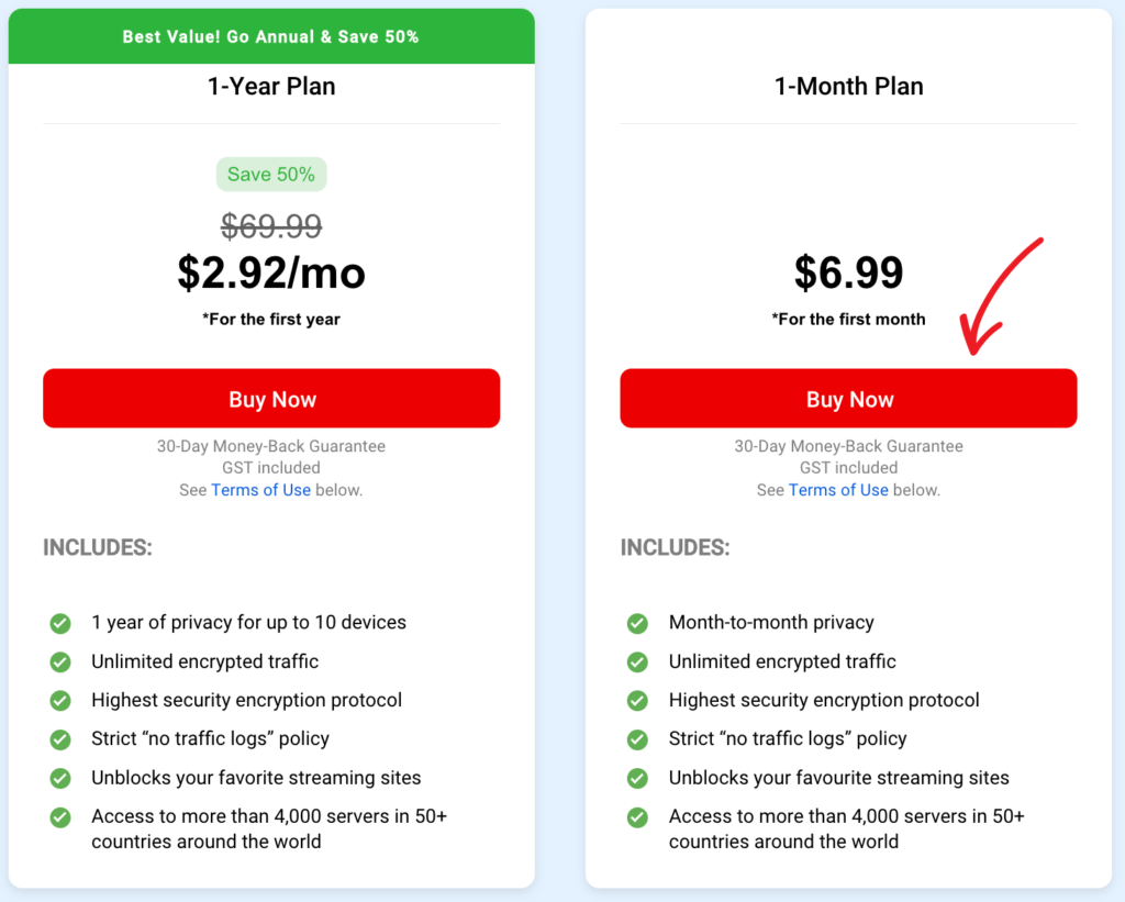 Bitdefender VPN Pricing