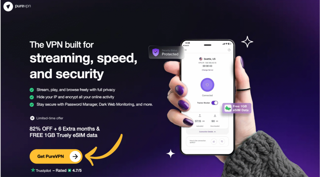 PureVPN Review in 2025: Is it Worth it? 3 purevpn homepage