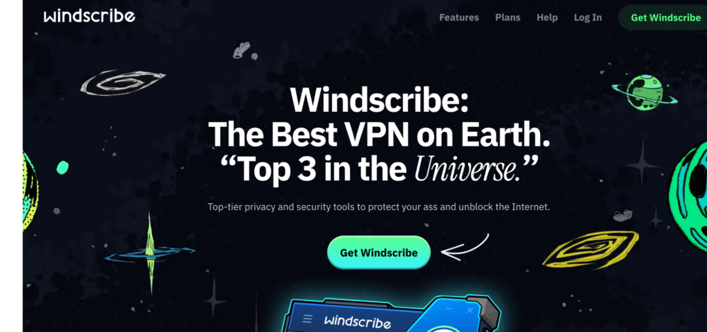 Mullvad vs Windscribe: Which VPN is Better for Security in 2025? 9 Windscribe homepage