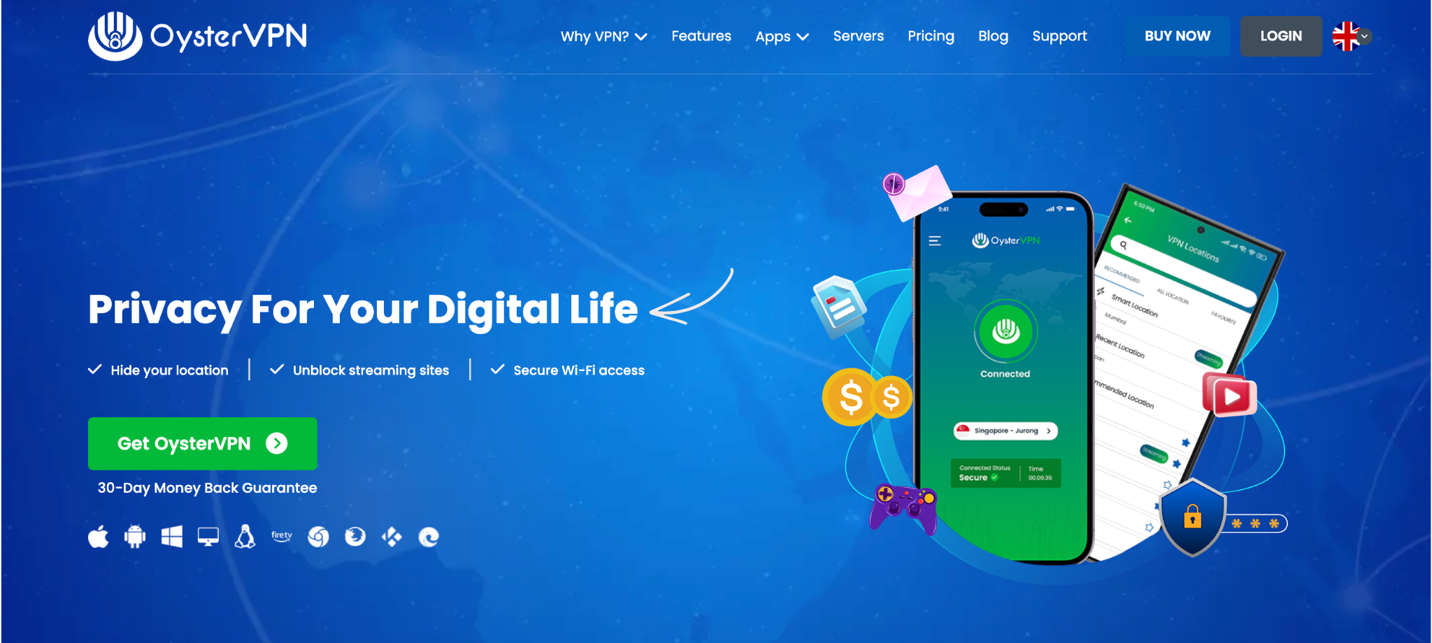 Oyster vpn homepage