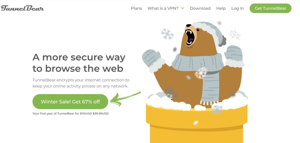 TunnelBear Homepage