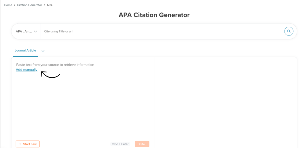 SciSpace Citation Generator