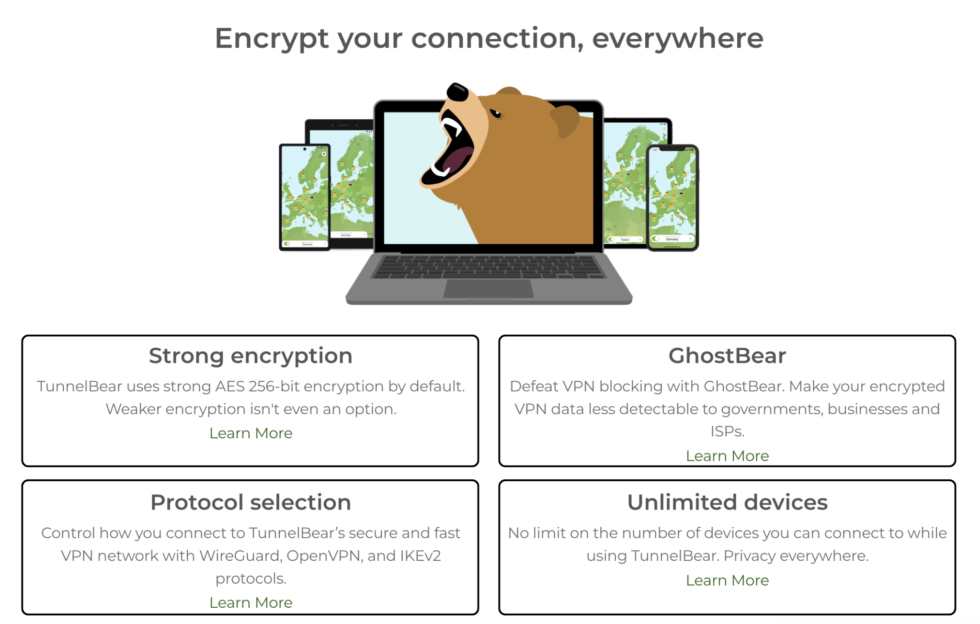 TunnelBear Encrypt Your Connection