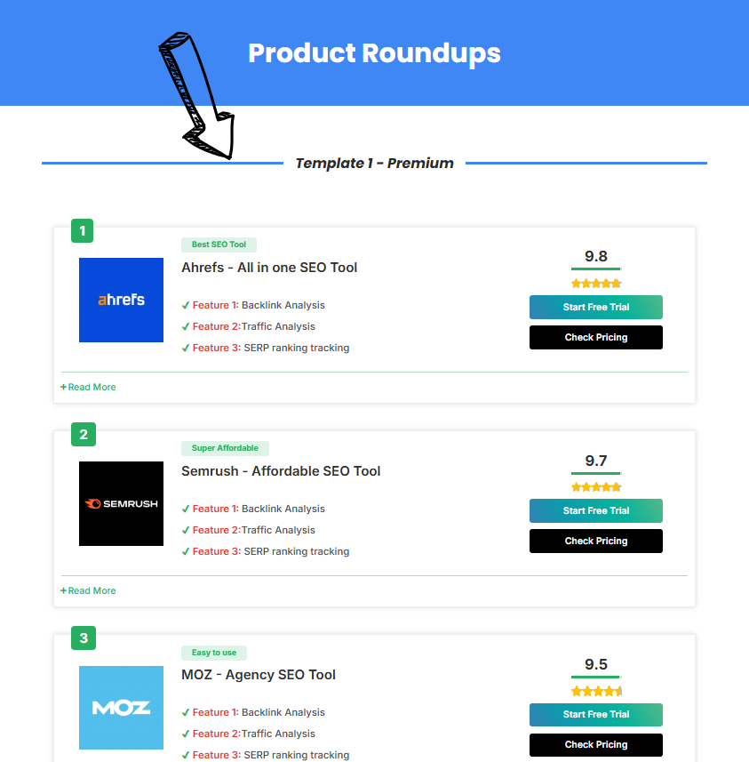 affiliatable prodduct roundups